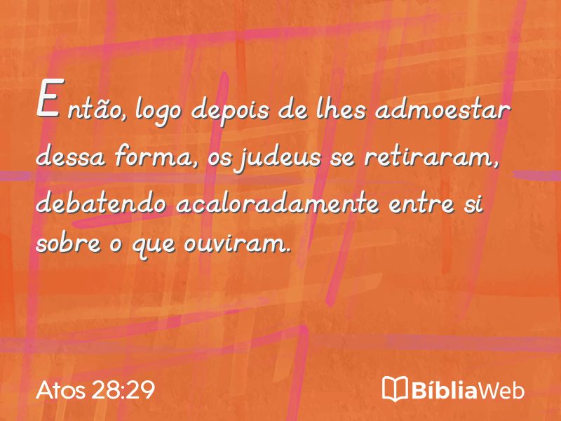 Atos 28:29 em imagem para compartilhar