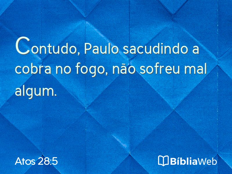 Atos 28:5 em imagem para compartilhar