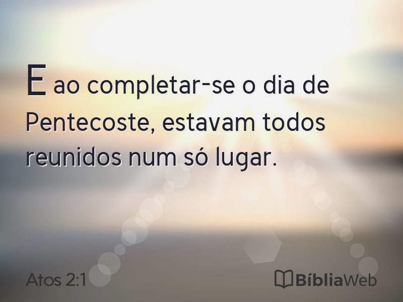 Atos 2:1 em imagem para compartilhar