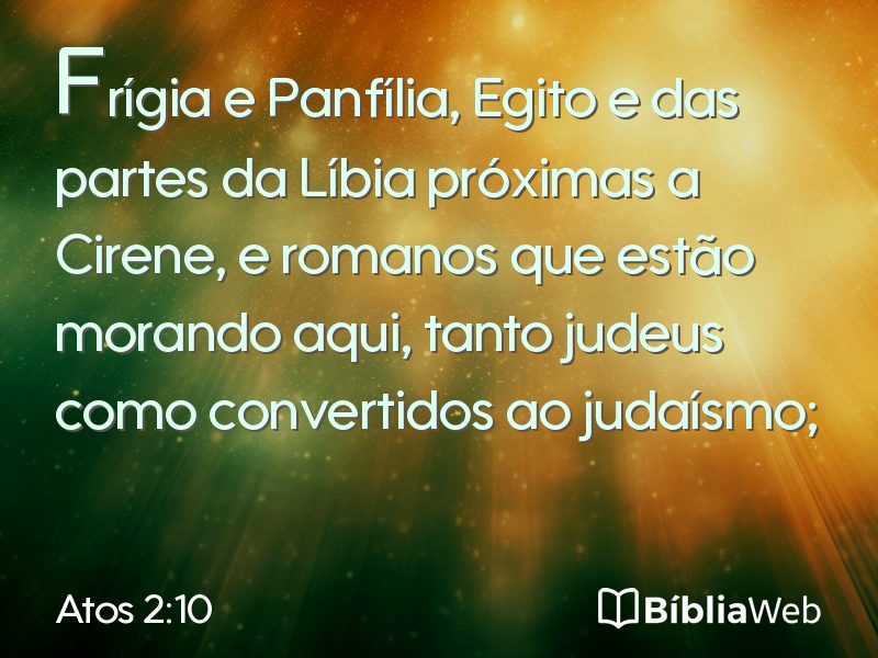 Atos 2:10 em imagem para compartilhar