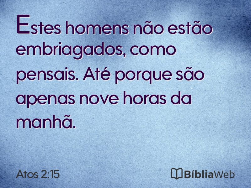Atos 2:15 em imagem para compartilhar