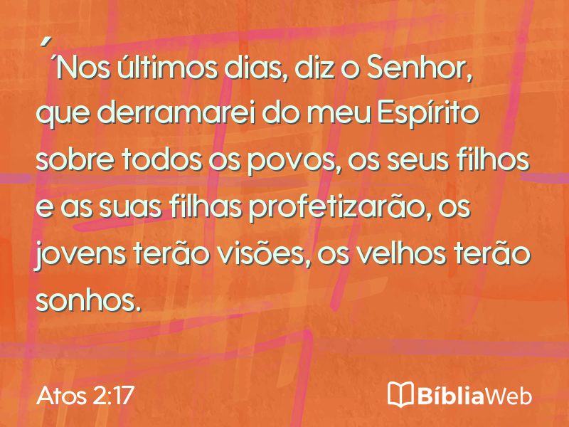 Atos 2:17 em imagem para compartilhar