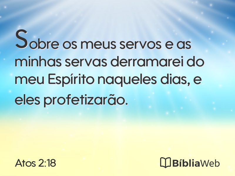 Atos 2:18 em imagem para compartilhar