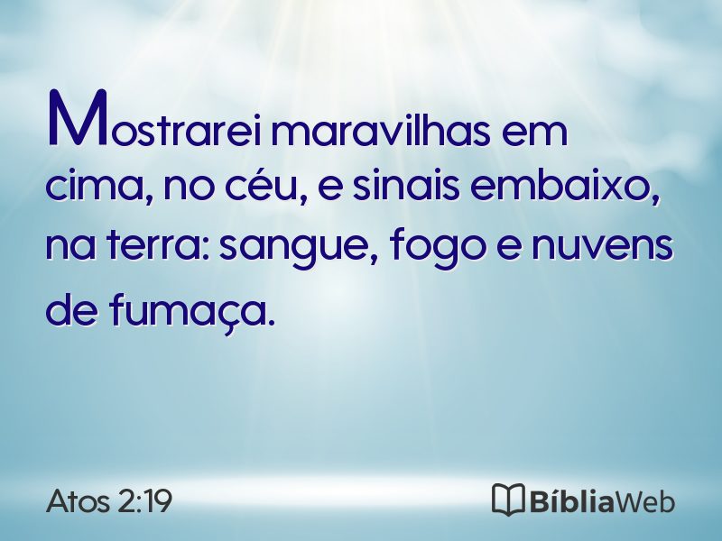 Atos 2:19 em imagem para compartilhar