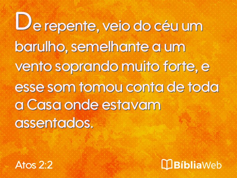 Atos 2:2 em imagem para compartilhar