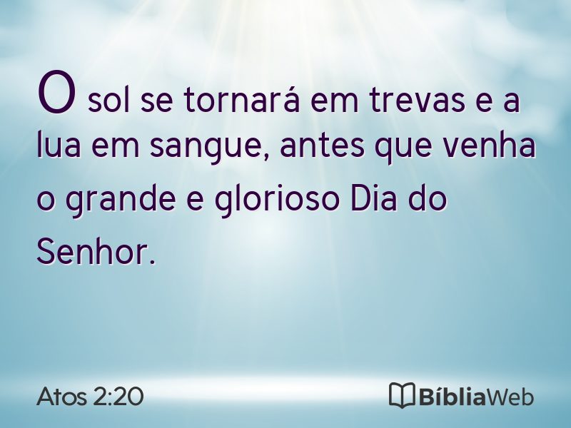 Atos 2:20 em imagem para compartilhar
