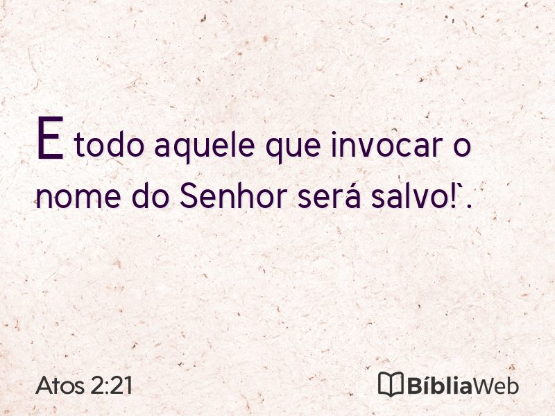 Atos 2:21 em imagem para compartilhar