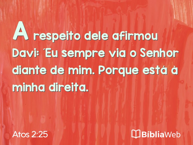 Atos 2:25 em imagem para compartilhar