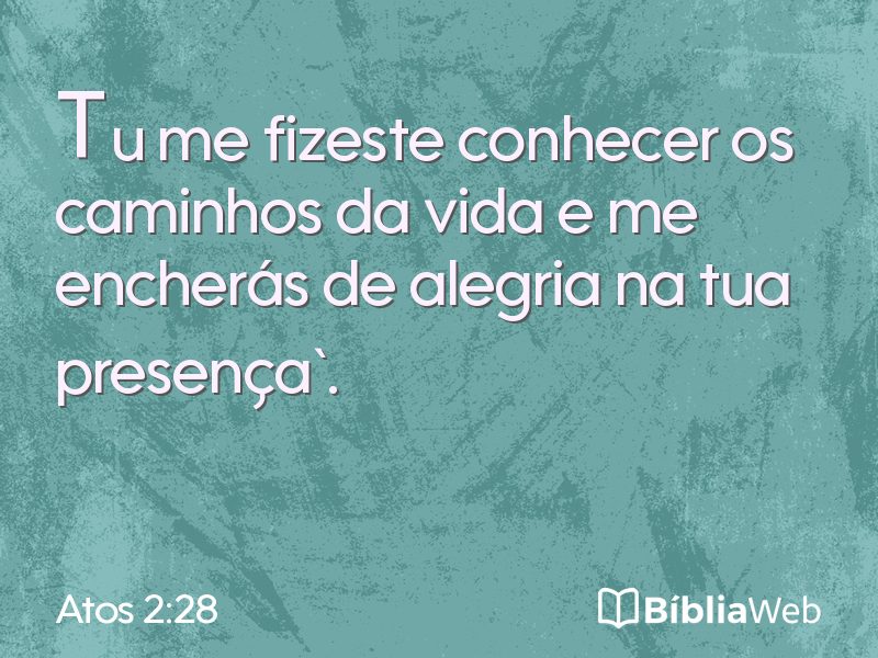 Atos 2:28 em imagem para compartilhar