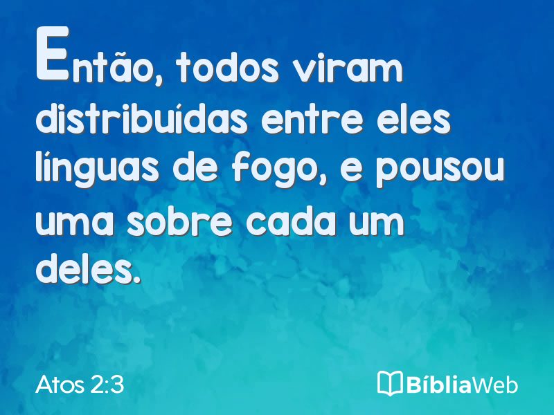 Atos 2:3 em imagem para compartilhar
