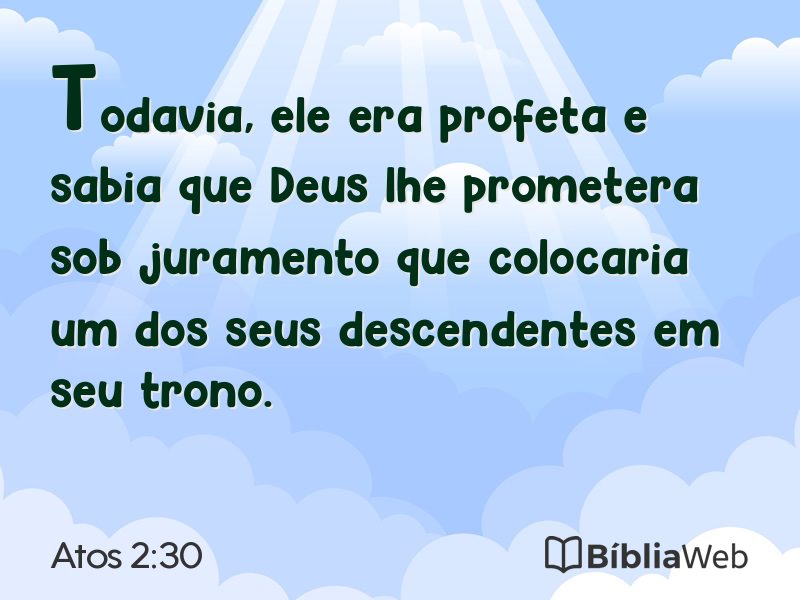 Atos 2:30 em imagem para compartilhar