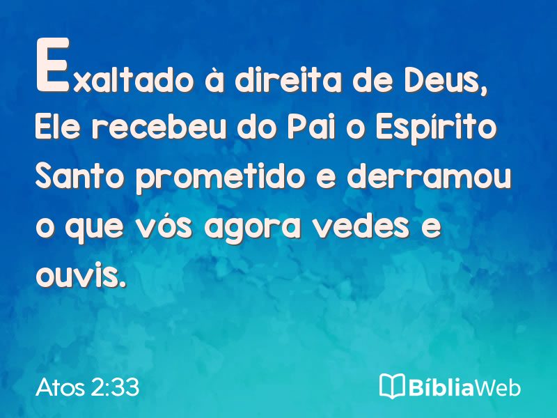 Atos 2:33 em imagem para compartilhar