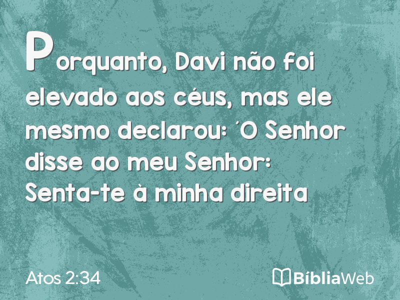 Atos 2:34 em imagem para compartilhar