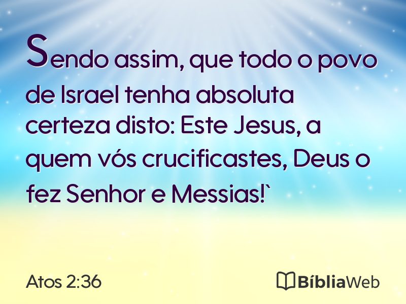 Atos 2:36 em imagem para compartilhar