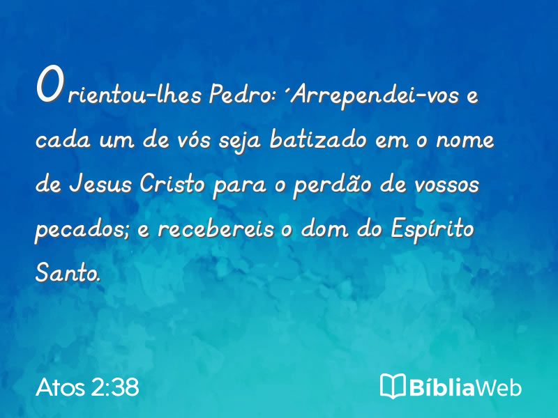 Atos 2:38 em imagem para compartilhar