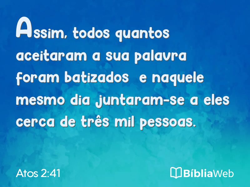 Atos 2:41 em imagem para compartilhar