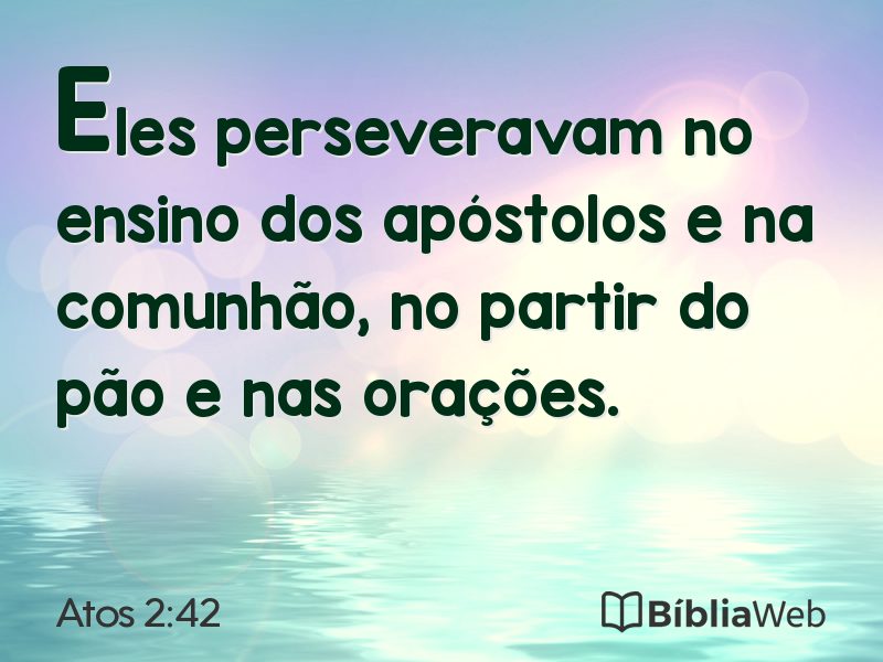 Atos 2:42 em imagem para compartilhar