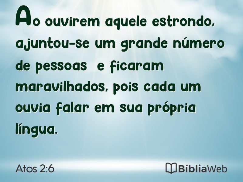 Atos 2:6 em imagem para compartilhar