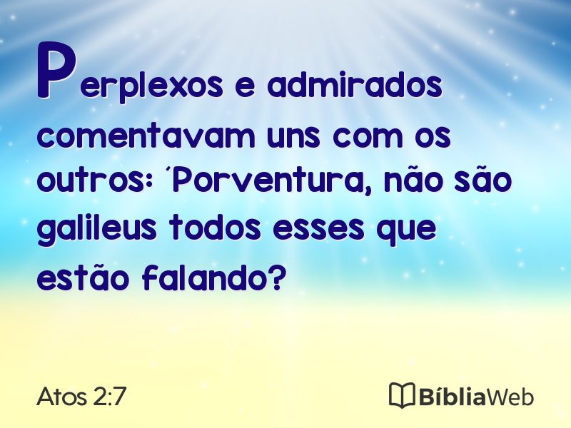 Atos 2:7 em imagem para compartilhar