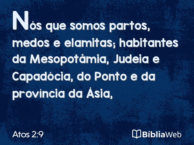 Atos 2:9 em imagem para compartilhar