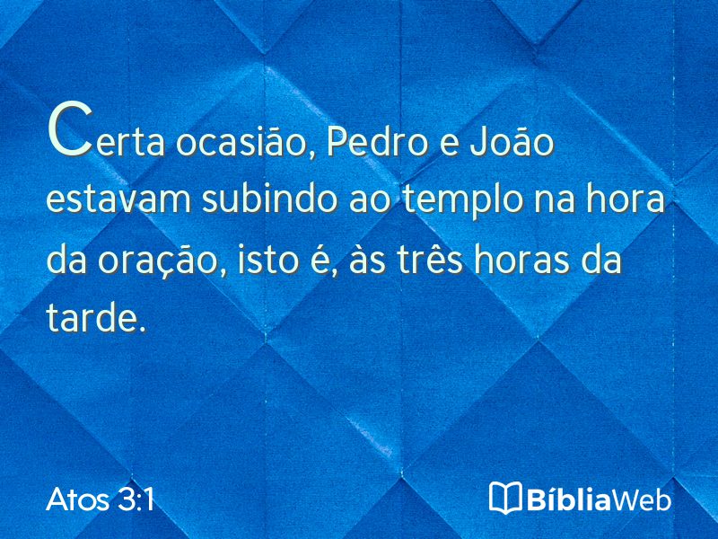 Atos 3:1 em imagem para compartilhar