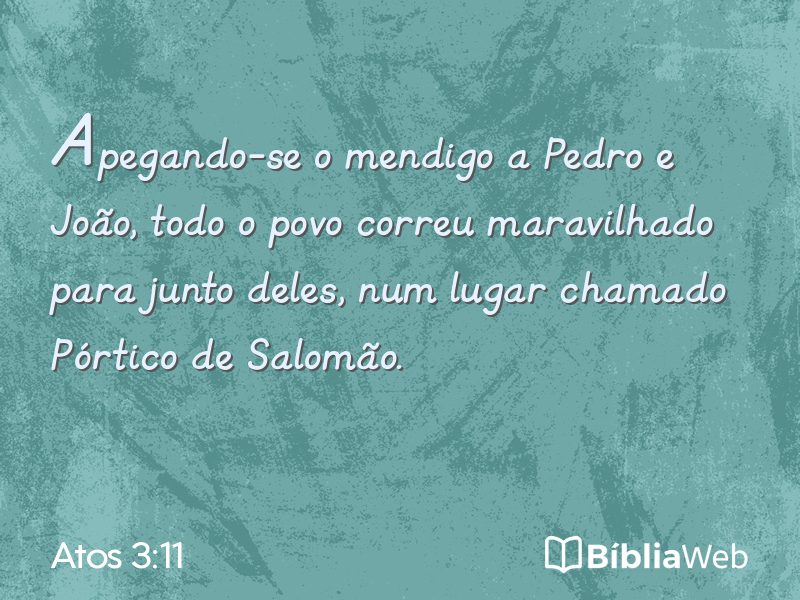 Atos 3:11 em imagem para compartilhar
