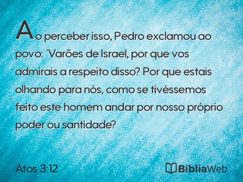 Atos 3:12 em imagem para compartilhar