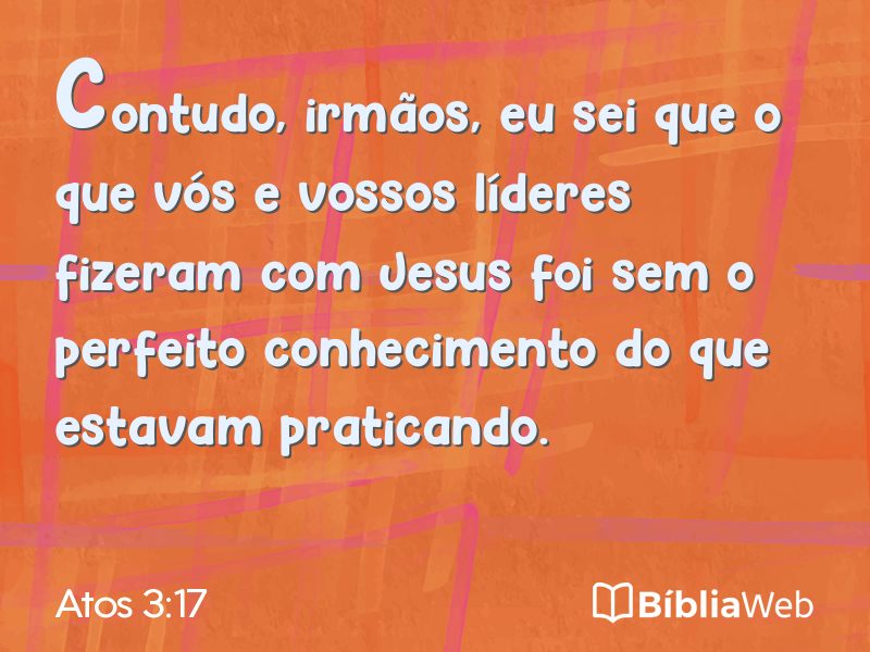 Atos 3:17 em imagem para compartilhar