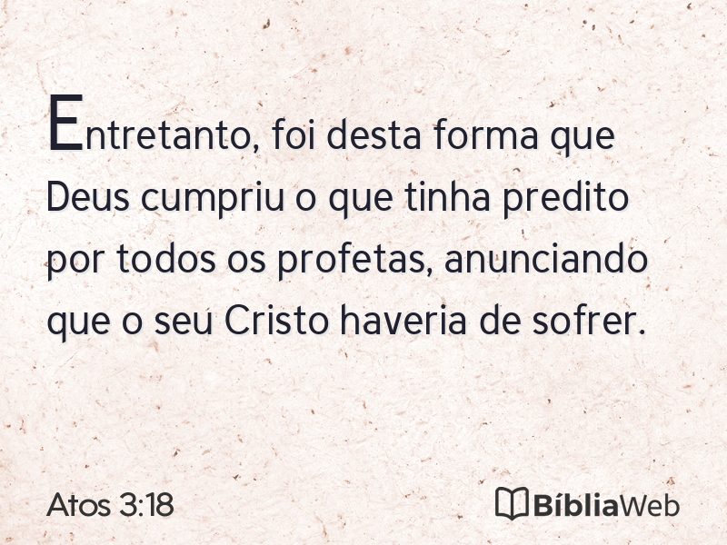 Atos 3:18 em imagem para compartilhar