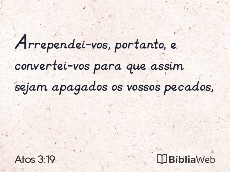 Atos 3:19 em imagem para compartilhar