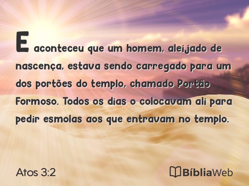 Atos 3:2 em imagem para compartilhar