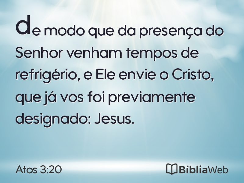 Atos 3:20 em imagem para compartilhar