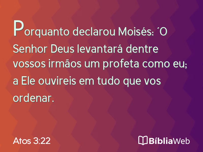 Atos 3:22 em imagem para compartilhar