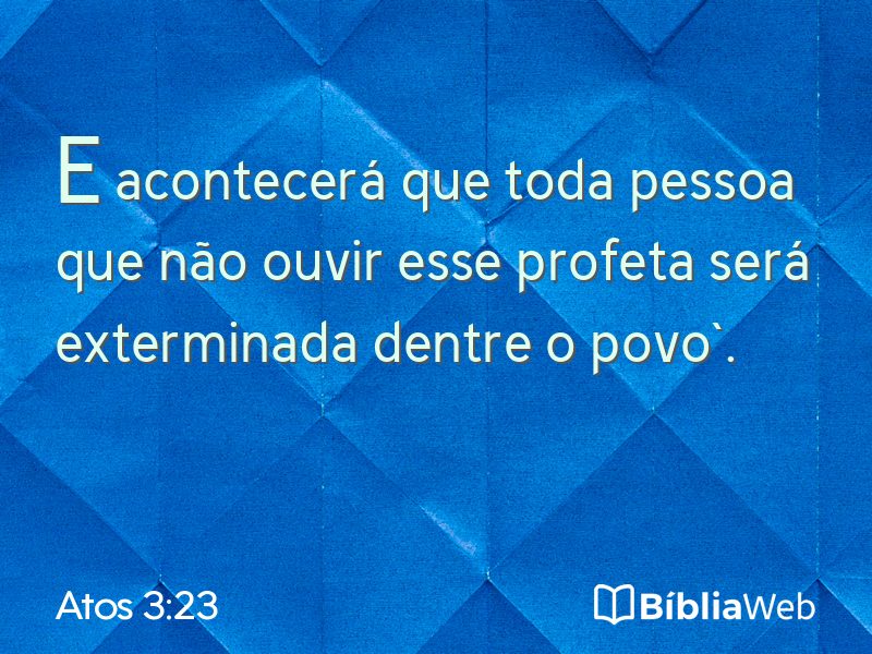 Atos 3:23 em imagem para compartilhar
