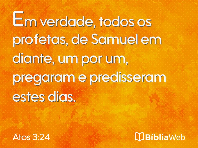 Atos 3:24 em imagem para compartilhar