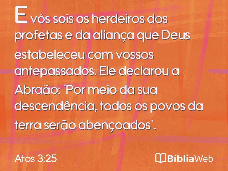 Atos 3:25 em imagem para compartilhar
