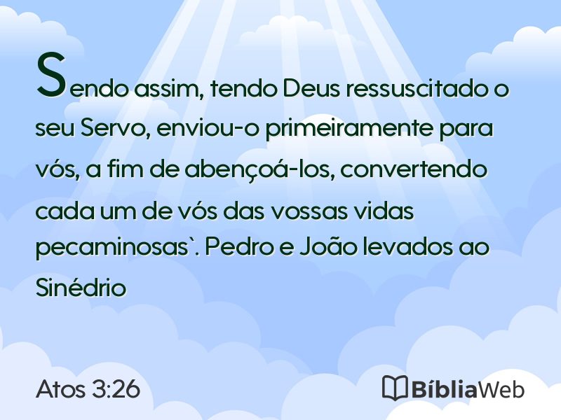 Atos 3:26 em imagem para compartilhar