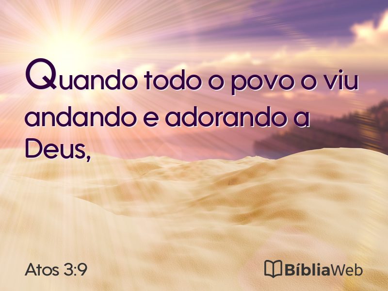 Atos 3:9 em imagem para compartilhar