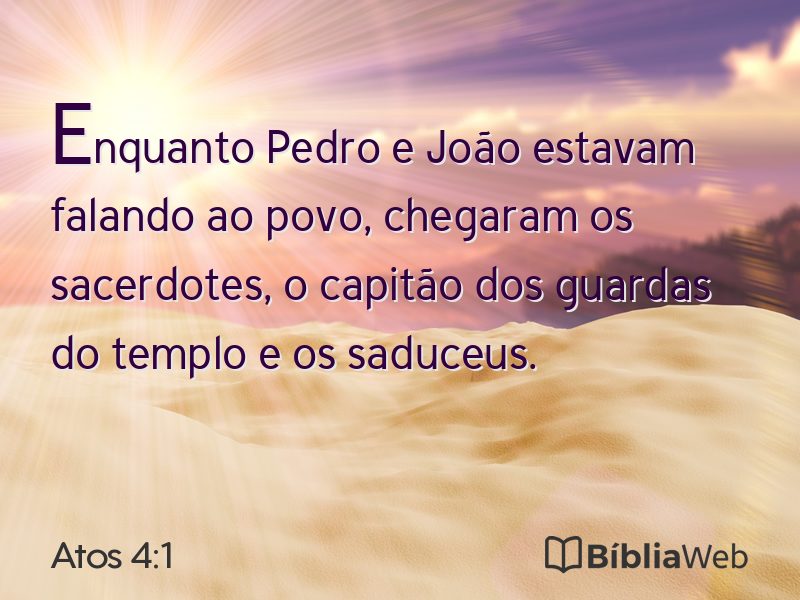 Atos 4:1 em imagem para compartilhar