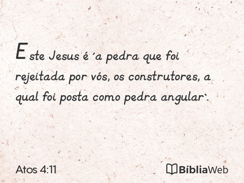 Atos 4:11 em imagem para compartilhar