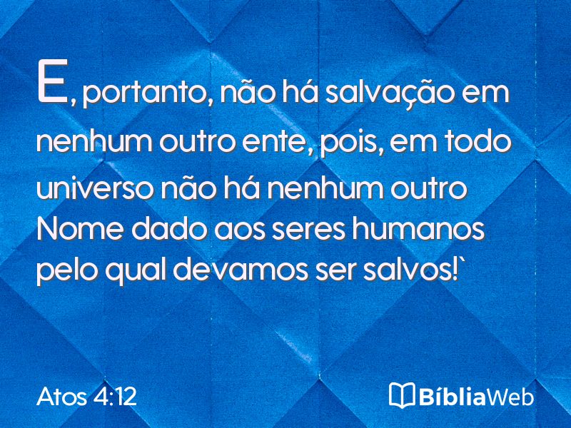 Atos 4:12 em imagem para compartilhar
