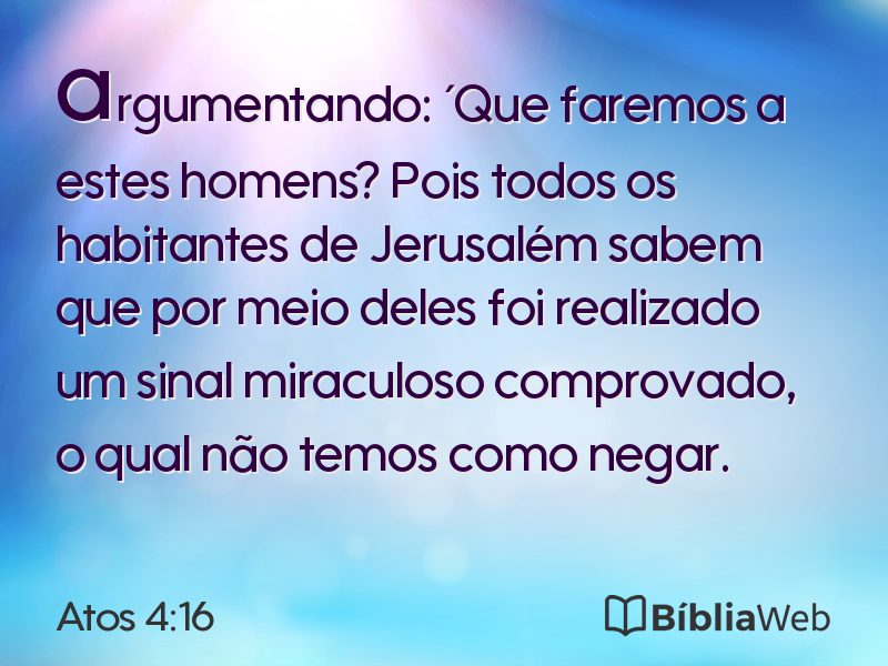 Atos 4:16 em imagem para compartilhar