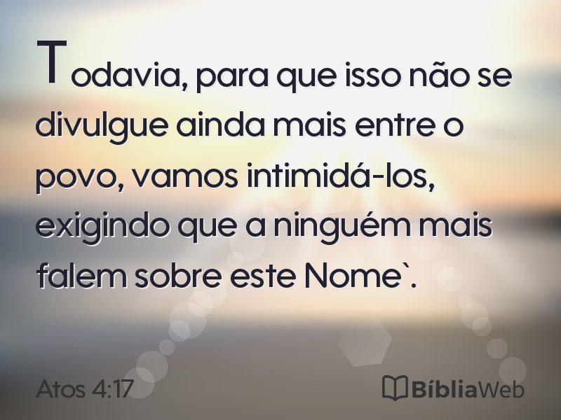 Atos 4:17 em imagem para compartilhar