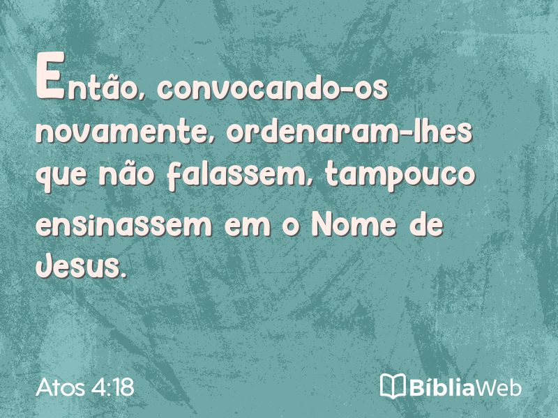 Atos 4:18 em imagem para compartilhar