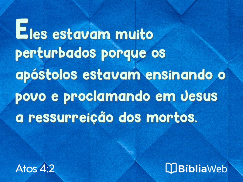 Atos 4:2 em imagem para compartilhar