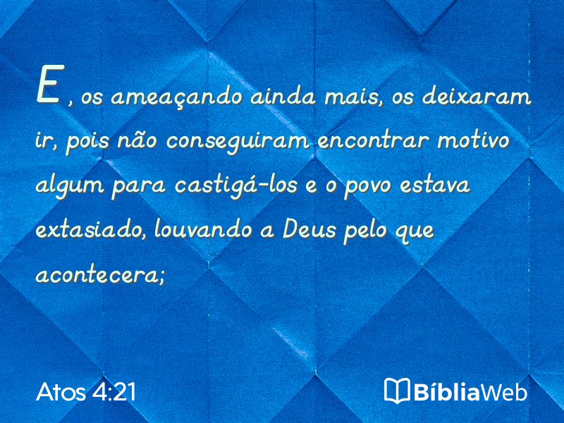 Atos 4:21 em imagem para compartilhar