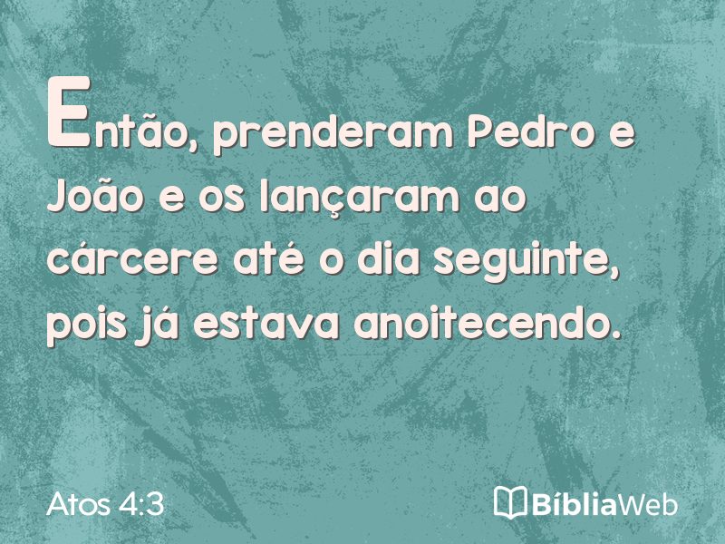 Atos 4:3 em imagem para compartilhar