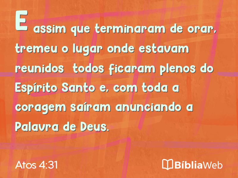 Atos 4:31 em imagem para compartilhar
