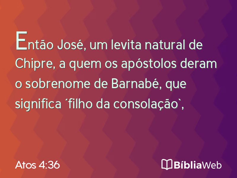 Atos 4:36 em imagem para compartilhar