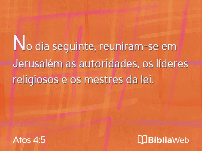Atos 4:5 em imagem para compartilhar